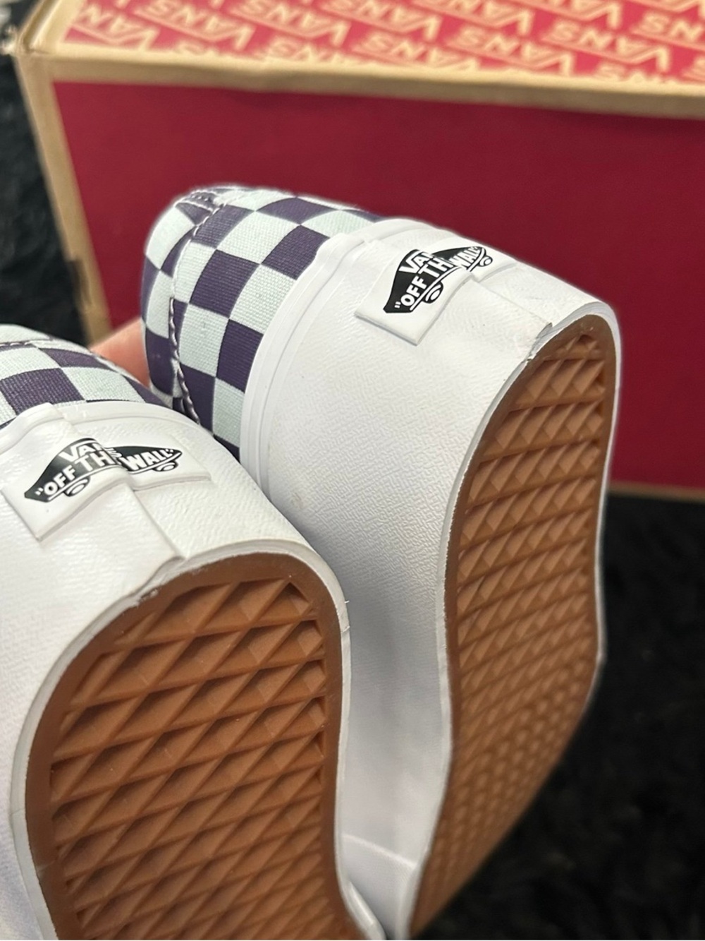 VANS checkerboard platform slip on shoes sneakers women’s 7.5 new - Picture 5 of 7